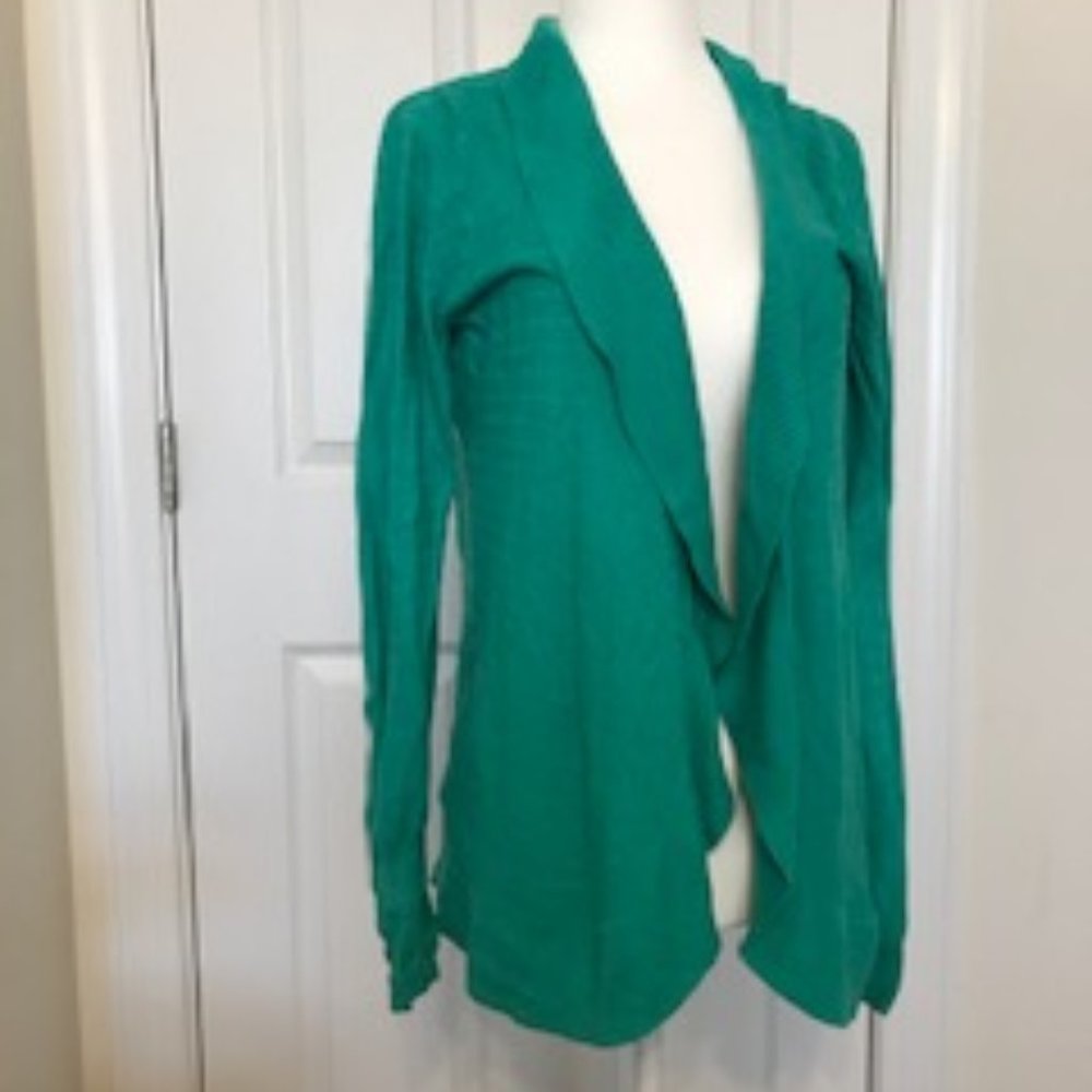 Merona teal textured open cardigan Sz XL